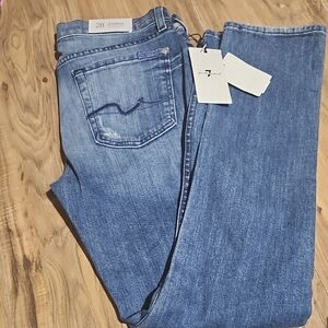 7 For All Mankind Classic Blue Straight Leg Jeans